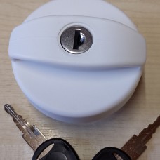 FAWO Water Filler Replacement Locking Cap WHITE with lock cylinder & keys sc494E2